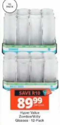 Checkers Hyper Hyper Value Zombin/Willy Glasses offer