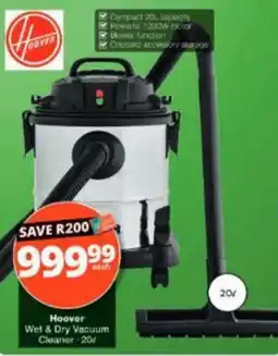 Checkers Hyper Hoover Wet & Dry Vacuum Cleaner offer