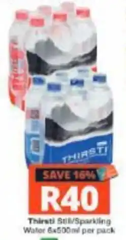Checkers Hyper Thirsti Still/Sparkling Water offer
