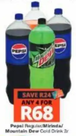 Checkers Hyper Pepsi Regular/Mirinda/Mountain Dew Cold Drink offer