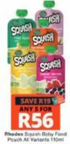 Checkers Hyper Rhodes Squash Baby Food Pouch offer