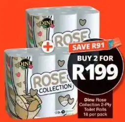 Checkers Hyper Dinu Rose Collection 2-Ply Toilet Rolls offer