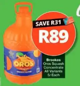 Checkers Hyper Brookes Oros Squash Concentrate offer