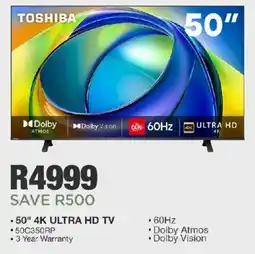 House & Home TOSHIBA 50" 4K ULTRA HD TV offer