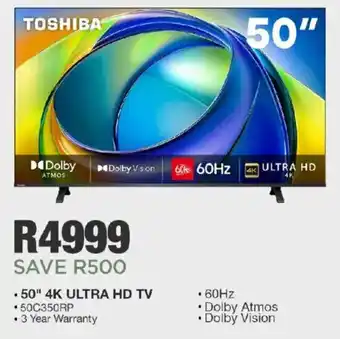 TOSHIBA 50" 4K ULTRA HD TV