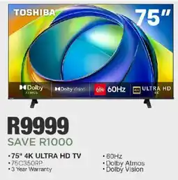House & Home TOSHIBA 75" 4K ULTRA HD TV offer