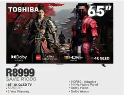 House & Home TOSHIBA 65" 4K QLED TV offer