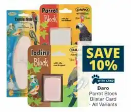 Checkers Daro Parrot Block Blister Card offer