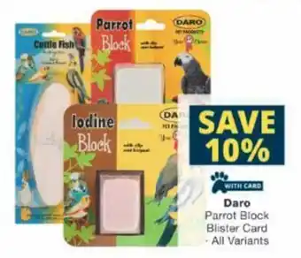 Daro Parrot Block Blister Card