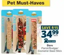Checkers Daro Parrot/Budgie/Cockatiel Seed Stick offer