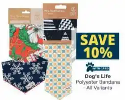 Checkers Dog's Life Polyester Bandana offer