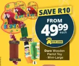 Checkers Daro Wooden Parrot Toy offer