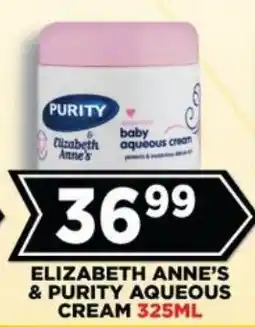 Goal Supermarket Elizabeth Anne's & Purity Aqueous Cream offer