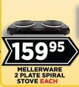 Goal Supermarket Mellerware 2 Plate Spiral Stove offer