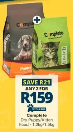 Checkers Complete Dry Puppy/Kitten Food offer