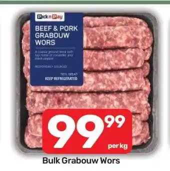 Pick n Pay Bulk Grabouw Wors offer