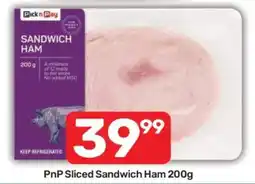 Pick n Pay PnP Sliced Sandwich Ham 200g offer