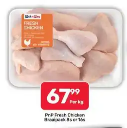 Pick n Pay Hypermarket PnP Fresh Chicken Braaipack 8s or 16s offer