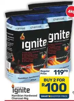Pick n Pay Hypermarket Ignite Namibian Hardwood Charcoal 4kg offer