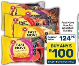 Pick n Pay Hypermarket Fast Move Noodles Assorted 5 x 65g offer