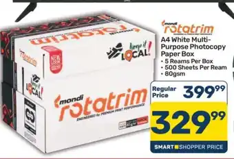 Pick n Pay Hypermarket Mondi Rotatrim A4 White Multi-Purpose Photocopy Paper Box offer