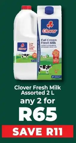 Food Lover's Market Clover Fresh Milk Assorted 2 L offer