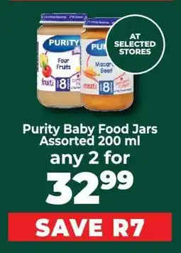 Food Lover's Market Purity Baby Food Jars Assorted 200 ml offer