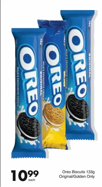 Save Oreo Biscuits 133g Original / Golden Only offer