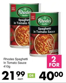 Save Rhodes Spaghetti In Tomato Sauce offer
