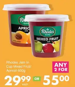 Save Rhodes Jam In Cup Mixed Fruit/Apricot offer