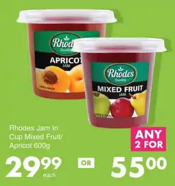 Save Rhodes Jam In Cup Mixed Fruit/Apricot offer