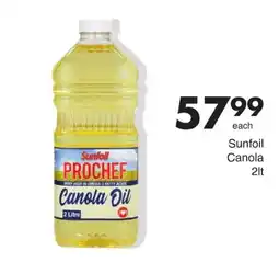 Save Sunfoil PROCHEF Canola Oil offer