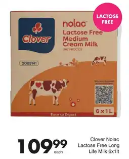 Save Clover Nolac Lactose Free Long Life Milk offer