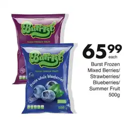 Save Burst Frozen Mixed Berries/Strawberries/Blueberries/Summer Fruit offer