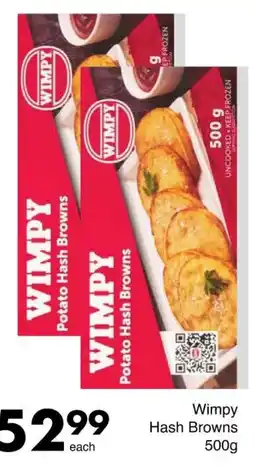 Save Wimpy Hash Browns offer