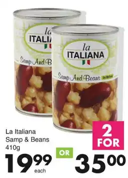 Save La Italiana Samp & Beans offer