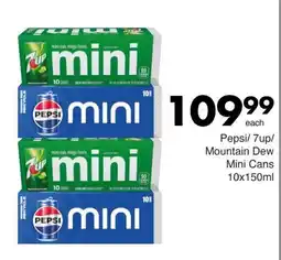 Save Pepsi/ 7up/ Mountain Dew Mini Cans offer