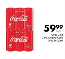 Save Coca Cola Coke Original Cans offer