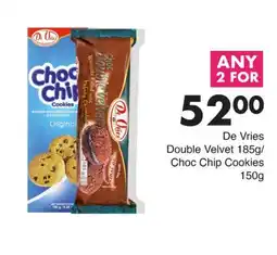 Save De Vries Double Velvet Choc Chip Cookies offer