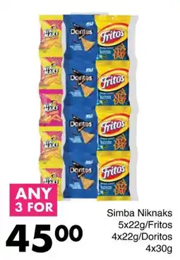 Save Simba Niknaks Fritos Doritos offer