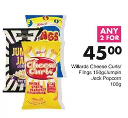 Save Willards Cheese Curls/Flings/Jumpin Jack Popcorn offer