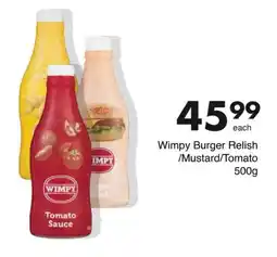 Save Wimpy Burger Relish offer