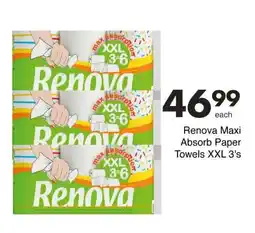 Save Renova Maxi Absorb Paper Towels XXL 3's offer