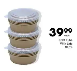 Save Kraft Tubs With Lids offer