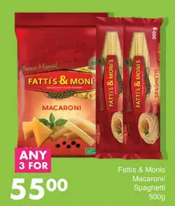 Save Fattis & Monis Macaroni/Spaghetti offer