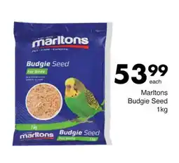 Save Marltons Budgie Seed offer