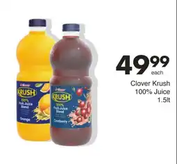 Save Clover Krush 100% Juice offer