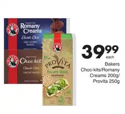 Save Bakers Choc-kits/Romany Creams/Provita offer