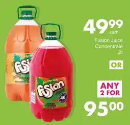 Save Fusion Juice Concentrate offer