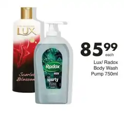Save Lux/ Radox Body Wash offer